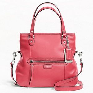 Coach Daisy Mia Leather Crossbody Satchel - Coral